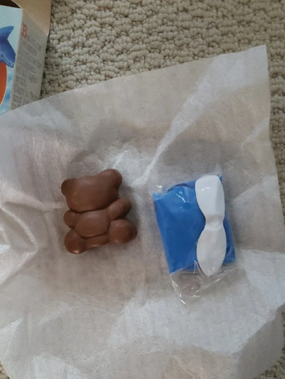 Avon Capt'n Teddy Blue and White Inflatable Sea Plane  And Bear Shaped Soap